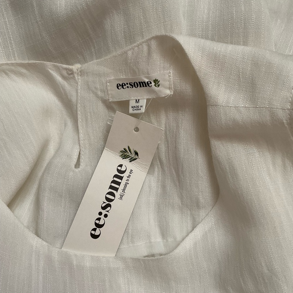 ee:somme Tunic Cold Shoulder Cream Size M NWT - Picture 9 of 11